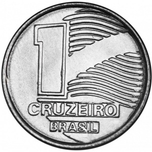 Аверс монеты Бразилия, 1 крузейро, 1990