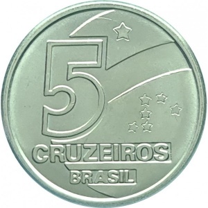 Аверс монеты Бразилия, 5 крузейро, 1990-1992