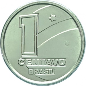Аверс монеты Бразилия, 1 сентаво, 1989-1990