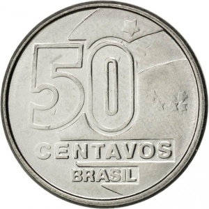 Аверс монеты Бразилия, 50 сентаво, 1989-1990