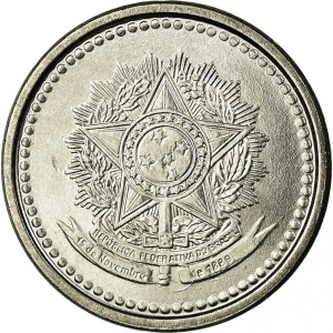 Аверс монеты Бразилия, 1 сентаво, 1986-1988