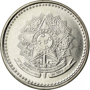 Аверс монеты Бразилия, 50 сентаво, 1986-1988
