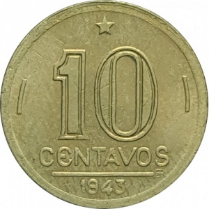Реверс монеты Бразилия, 10 сентаво, 1942-1943