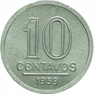 Реверс монеты Бразилия, 10 сентаво, 1956-1961