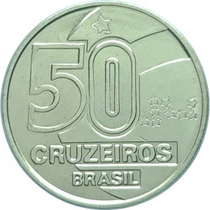 Аверс монеты Бразилия, 50 крузейро, 1990-1992