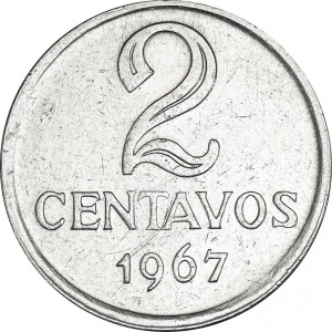 Реверс монеты Бразилия, 2 сентаво, 1967
