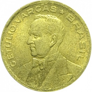 Аверс монеты Бразилия, 20 сентаво, 1943-1948, Жетулиу Варгас