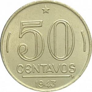 Реверс монеты Бразилия, 50 сентаво, 1942-1943