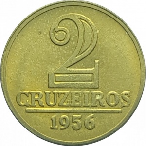 Реверс монеты Бразилия, 2 крузейро, 1956
