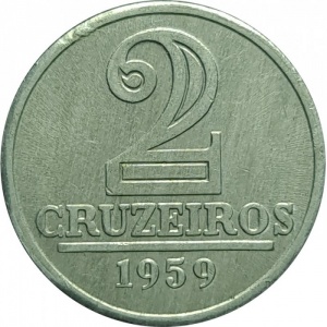 Реверс монеты Бразилия, 2 крузейро, 1957-1961