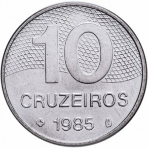 Реверс монеты Бразилия, 10 крузейро, 1985-1986