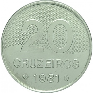 Реверс монеты Бразилия, 20 крузейро, 1981-1984