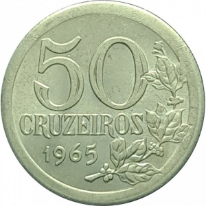 Реверс монеты Бразилия, 50 крузейро, 1965