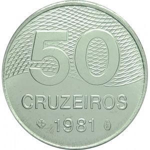 Реверс монеты Бразилия, 50 крузейро, 1981-1984