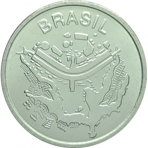 Аверс монеты Бразилия, 50 крузейро, 1985-1986