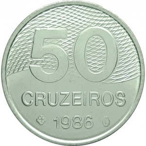 Реверс монеты Бразилия, 50 крузейро, 1985-1986