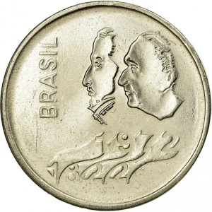 Аверс монеты Бразилия, 1 крузейро, 1972, 150 лет Декларации о Независимости