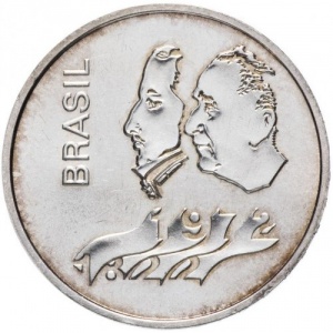 Аверс монеты Бразилия, 20 крузейро, 1972, 150 лет Декларации о Независимости