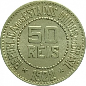 Аверс монеты Бразилия, 50 реалов, 1918-1935