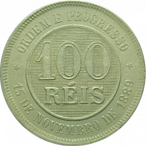 Реверс монеты Бразилия, 100 реалов, 1889-1900