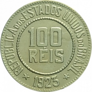 Аверс монеты Бразилия, 100 реалов, 1918-1935