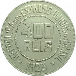 Аверс монеты Бразилия, 400 реалов, 1918-1935