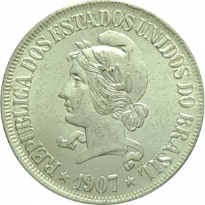 Аверс монеты Бразилия, 500 реалов, 1906-1912