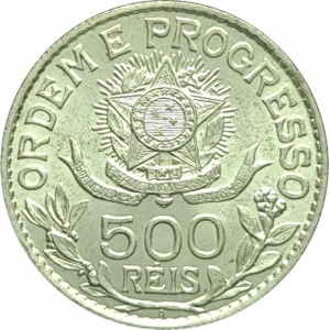 Реверс монеты Бразилия, 500 реалов, 1913