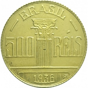 Реверс монеты Бразилия, 500 реалов, 1936-1938