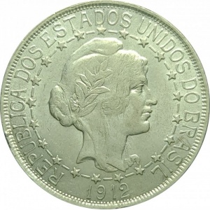 Аверс монеты Бразилия, 2000 реалов, 1912-1913
