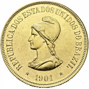 Аверс монеты Бразилия, 20.000 реалов, 1889-1922