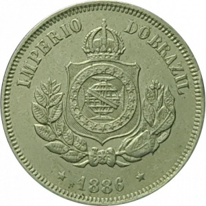 Аверс монеты Бразилия, 50 реалов, 1886-1888