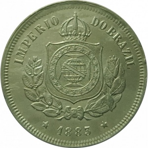 Аверс монеты Бразилия, 100 реалов, 1871-1885