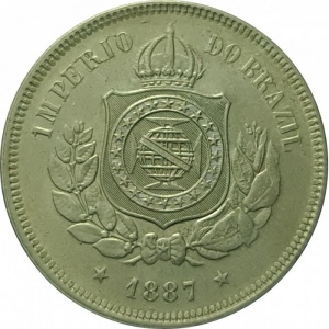 Аверс монеты Бразилия, 100 реалов, 1886-1889
