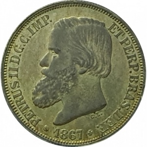 Аверс монеты Бразилия, 200 реалов, 1867-1869