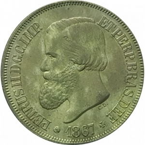 Аверс монеты Бразилия, 500 реалов, 1867-1868