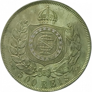 Реверс монеты Бразилия, 500 реалов, 1867-1868