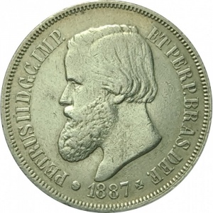 Аверс монеты Бразилия, 500 реалов, 1876-1889
