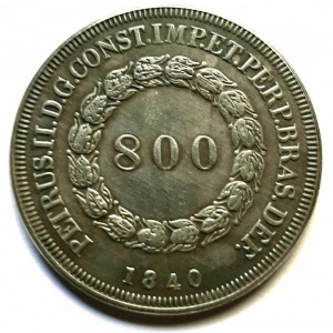 Аверс монеты Бразилия, 800 реалов, 1835-1846