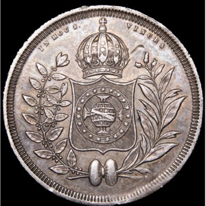 Аверс монеты Бразилия, 1200 реалов, 1834-1847