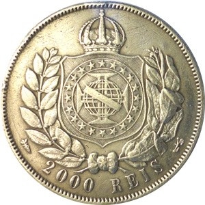 Реверс монеты Бразилия, 2000 реалов, 1868-1869