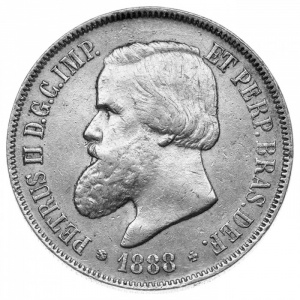 Аверс монеты Бразилия, 2000 реалов, 1886-1889