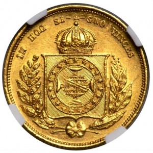 Реверс монеты Бразилия, 5000 реалов, 1854-1857