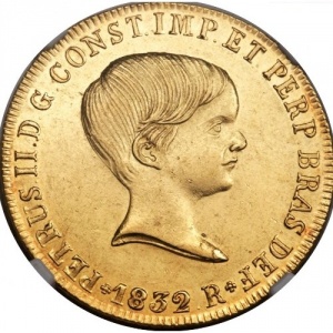 Аверс монеты Бразилия, 6400 реалов, 1832-1833