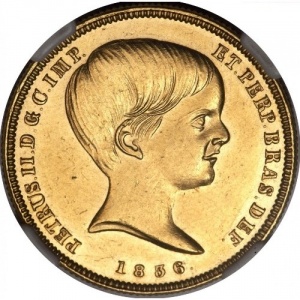 Аверс монеты Бразилия, 10.000 реалов, 1833-1840