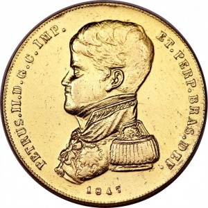 Аверс монеты Бразилия, 10.000 реалов, 1841-1848