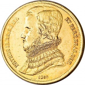 Аверс монеты Бразилия, 10.000 реалов, 1849-1851