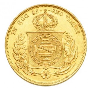 Реверс монеты Бразилия, 10.000 реалов, 1853-1889