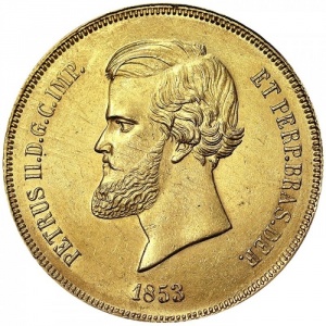 Аверс монеты Бразилия, 20.000 реалов, 1853-1889