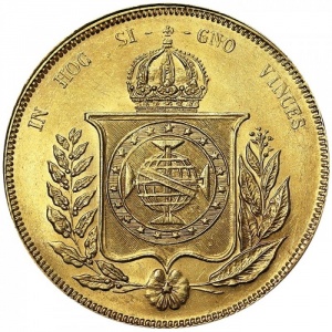 Реверс монеты Бразилия, 20.000 реалов, 1853-1889